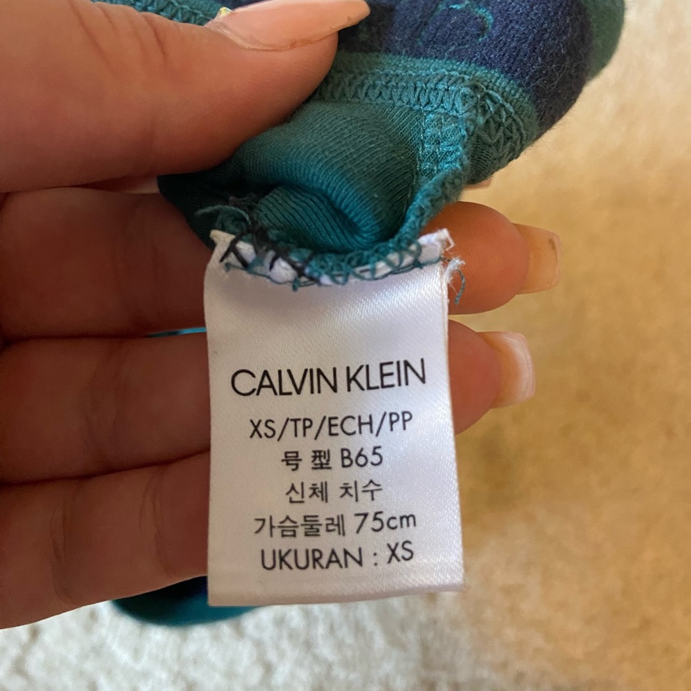 CALVIN KLEIN green logo bralette - Picture 4 of 4